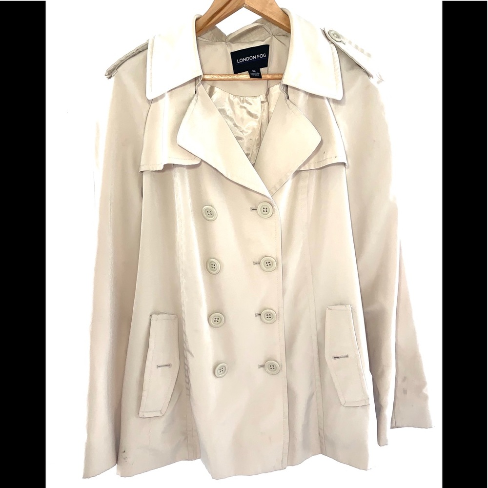 London Fog Waist Length Rain Coat. Size XL